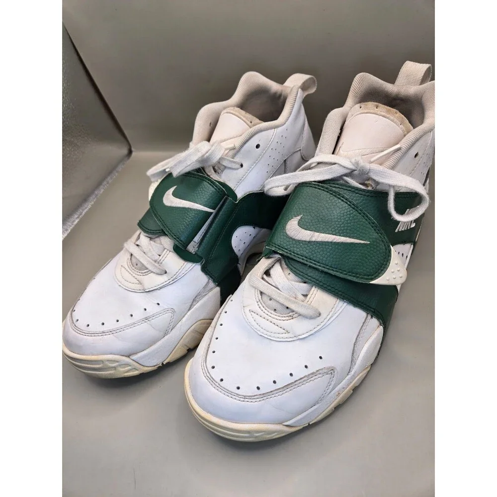 Nike Air Veer 2014 Shoes Men's 12 White Green Running Athletic Workout Sneakers